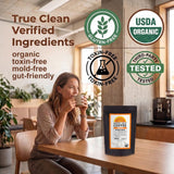 Happy Gut Coffee - Doctor-Formulated, Organic Medium-to-Dark Roast Coffee - Gut-Friendly - Gentle on Stomach - Rich Flavor, Gluten-Free, No Bitterness