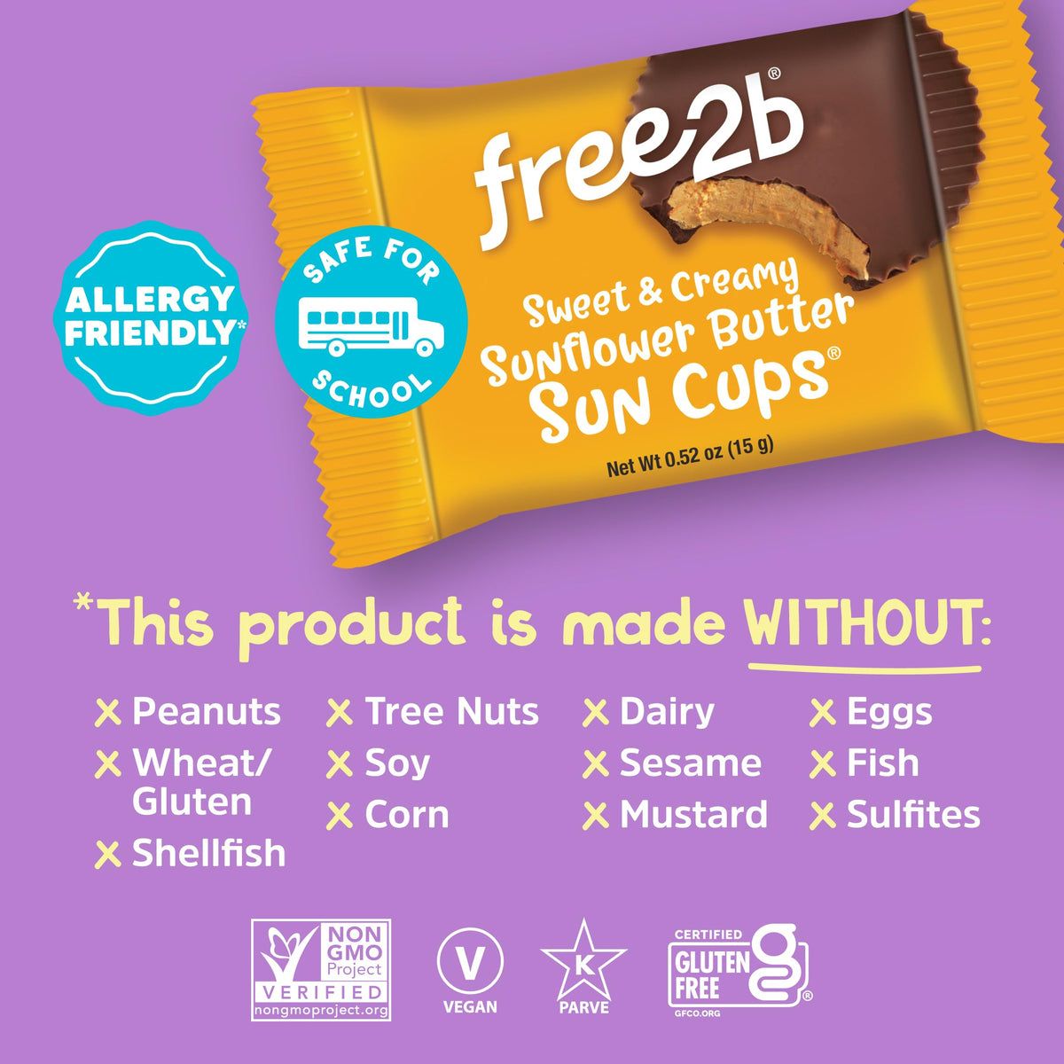 Free2b Easter Basket O' Yummies Sun Cups, Allergy Friendly, 20 Count