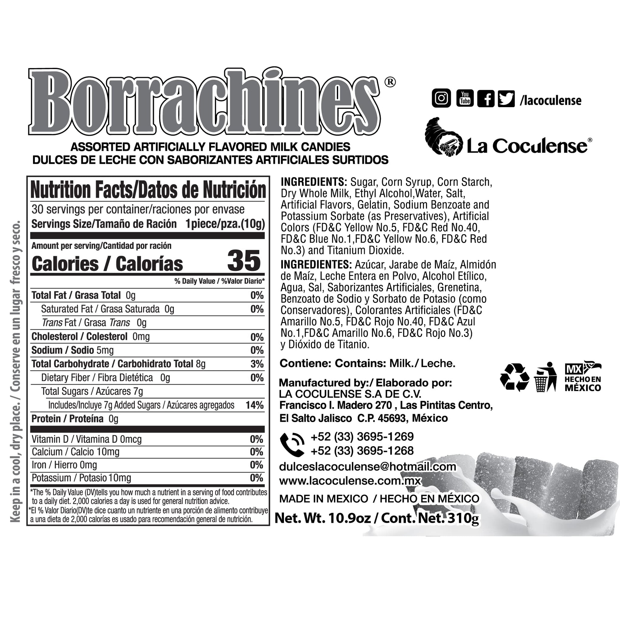 La Coculense Borrachines Assorted Flavors - 30-Count