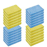 CELOX 24 Pack Durable Kitchen Sponges, Natural Wood Pulp Sponges for Dishes, Absorbent Cellulose Sponge Bulk for Cleaning Kitchen, Bathroom, DIY
