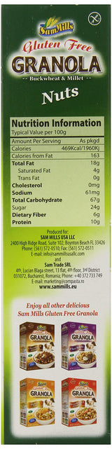 Sam Mills Gluten Free Nuts Granola, 12 Ounce