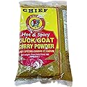 CHIEF HOT & SPICY CURRY POWDER, 230g (8 oz), DUCK AND GOAT BLEND MADE IN TRINIDAD & TOBAGO