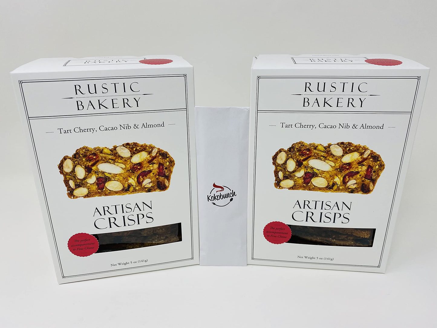 Artisan Crisps Crackers Bundle Tart Cherry Cacao Nib & Almond 5oz 2 PACK