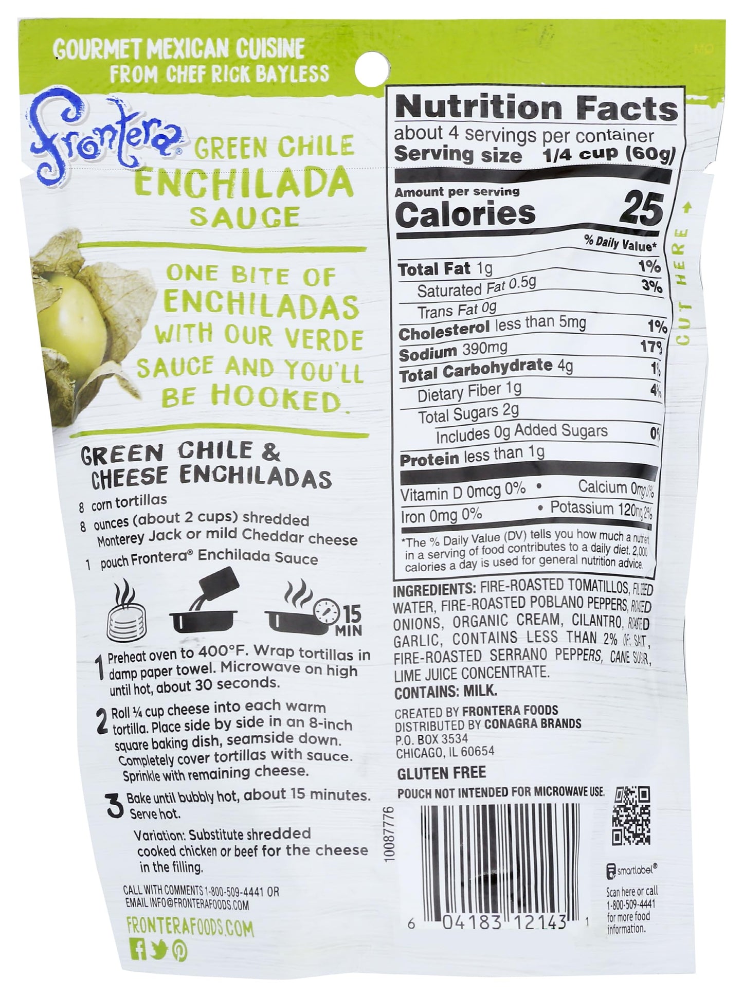 Frontera Green Chili Enchilada Sauce, 8 oz