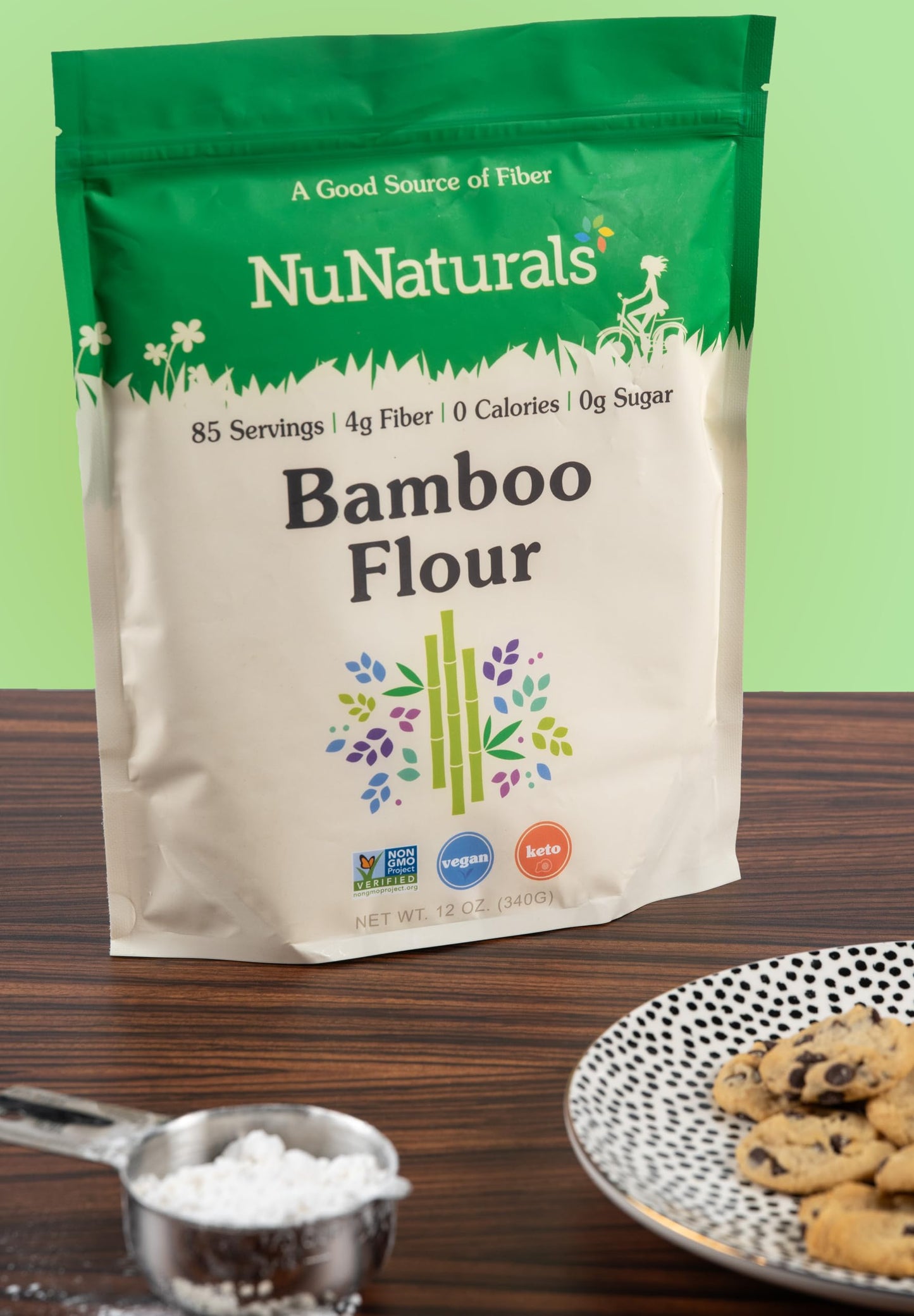 NuNaturals Bamboo Flour, 12 oz. (2-Pack)