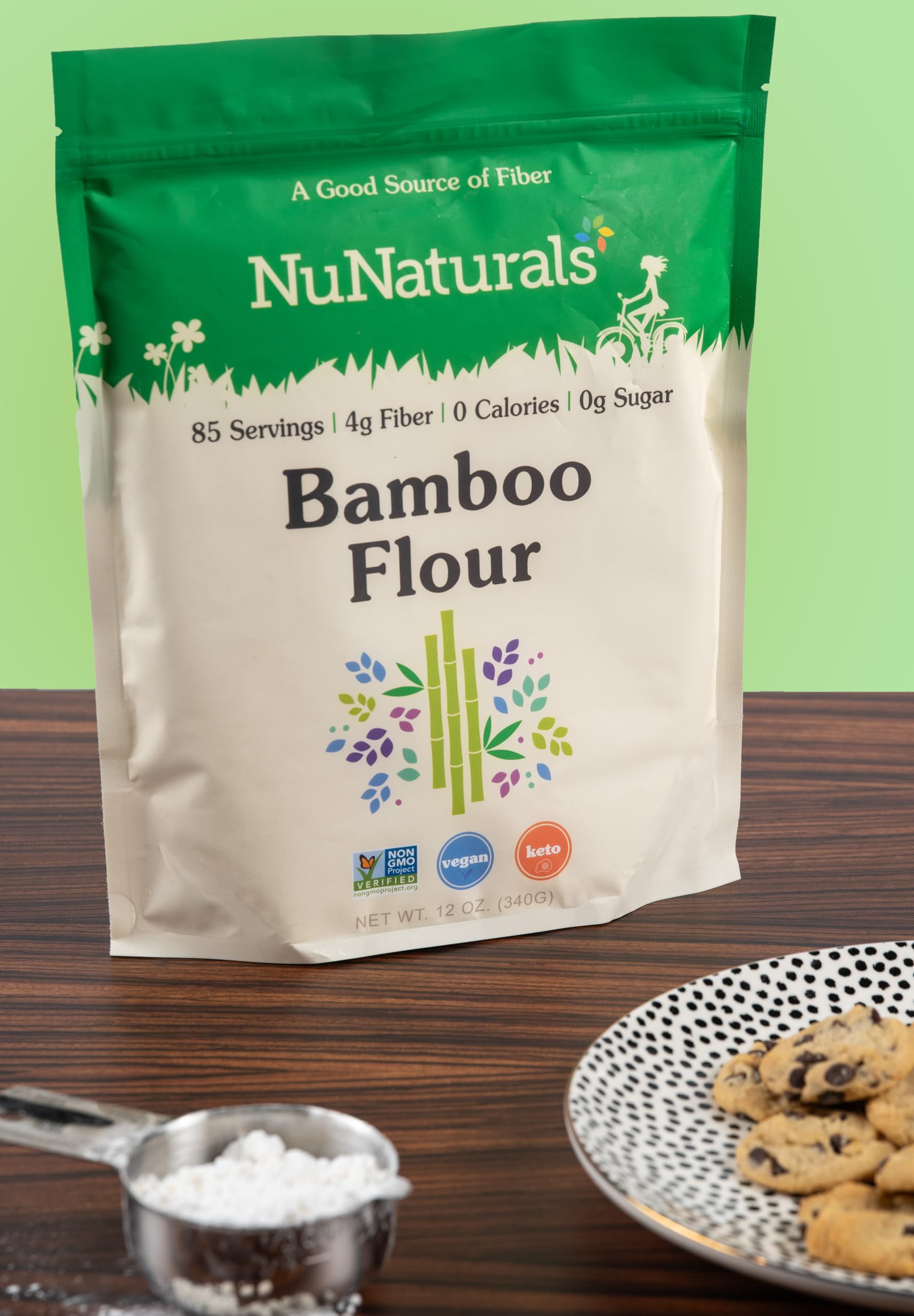 NuNaturals Bamboo Flour, 12 oz. (2-Pack)