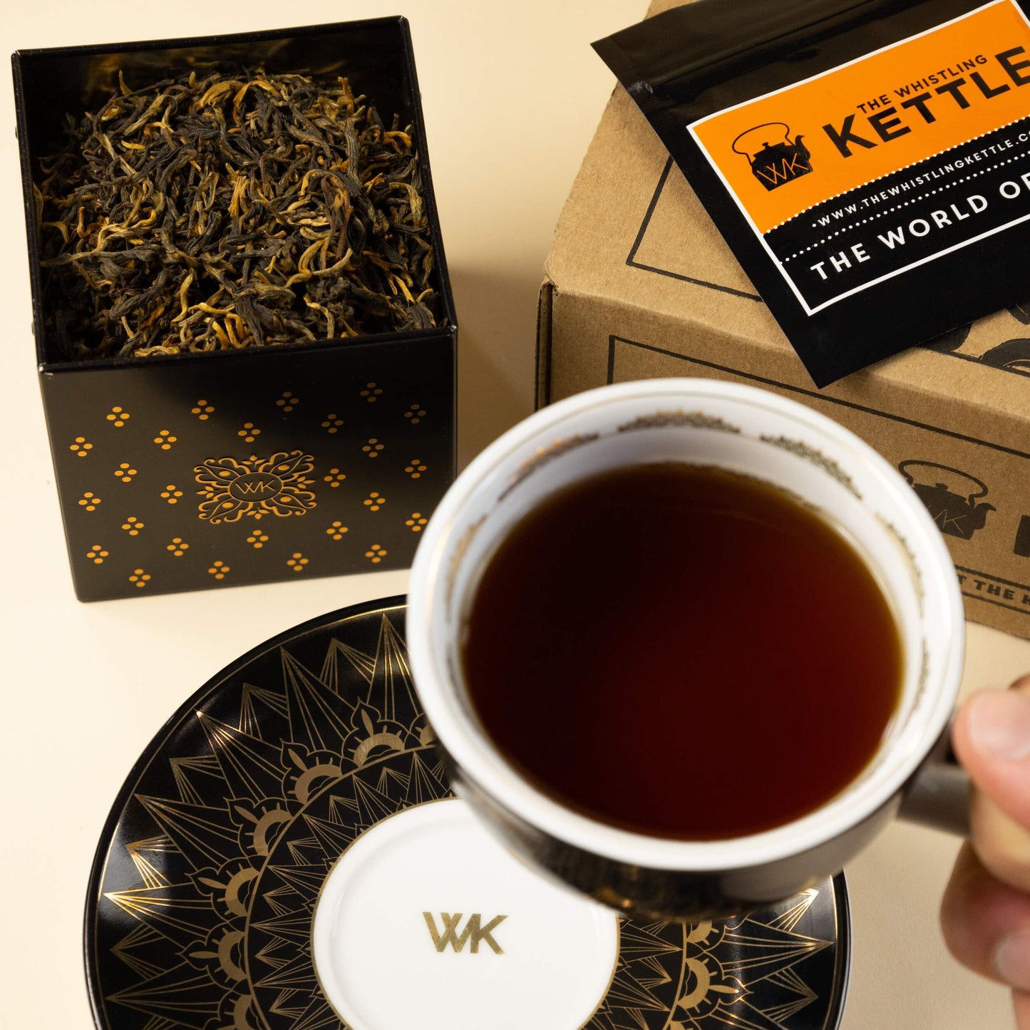 The Whistling Kettle Ancient Forest Tea - Premium Organic Black Loose Leaf Tea - 4oz (72 servings)