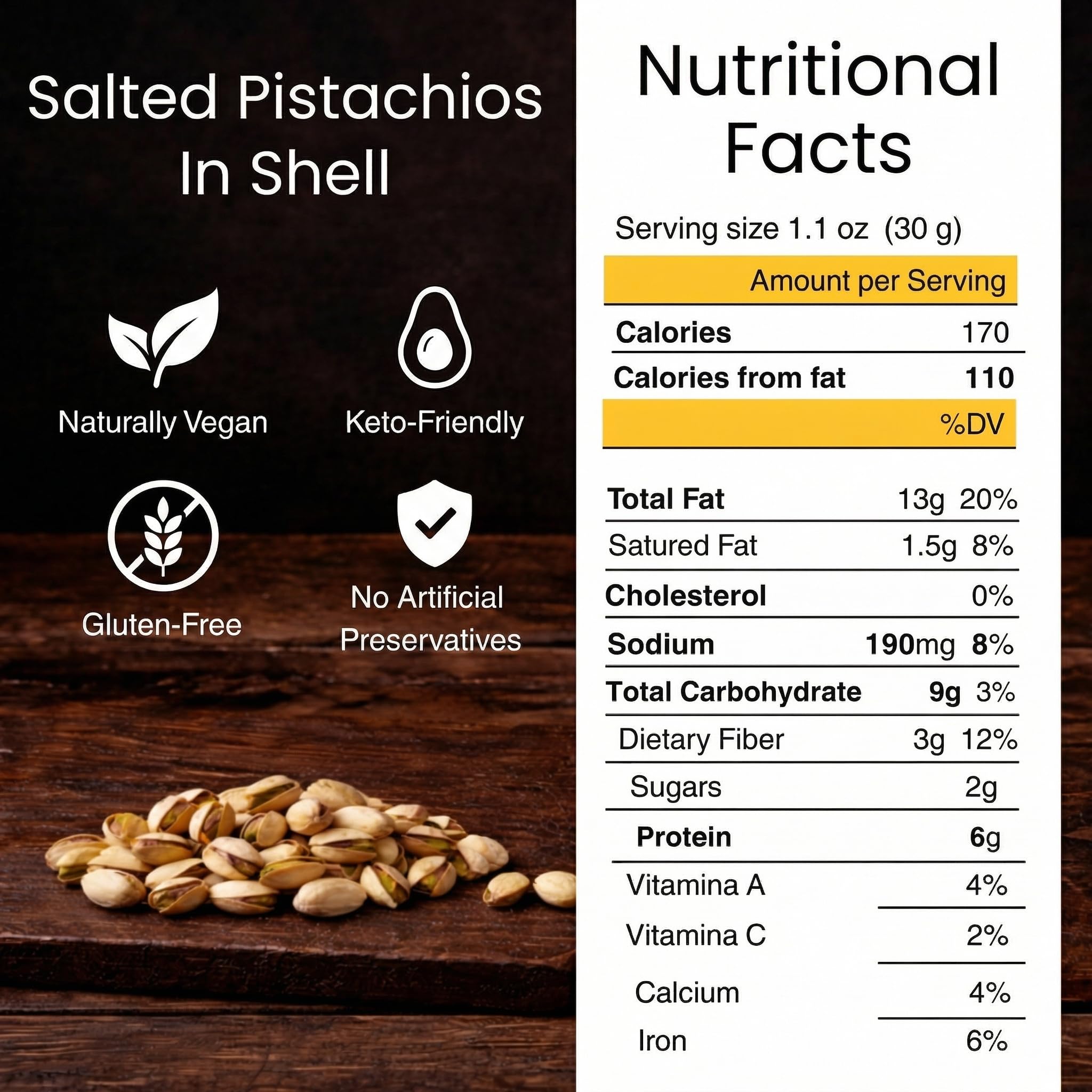 Gourmet Roasted California In Shell Pistachios Salted (24 oz.) Extra Large - Roasted to Perfection - Super Crunchy & Delicious - Farm Fresh Nuts Brand