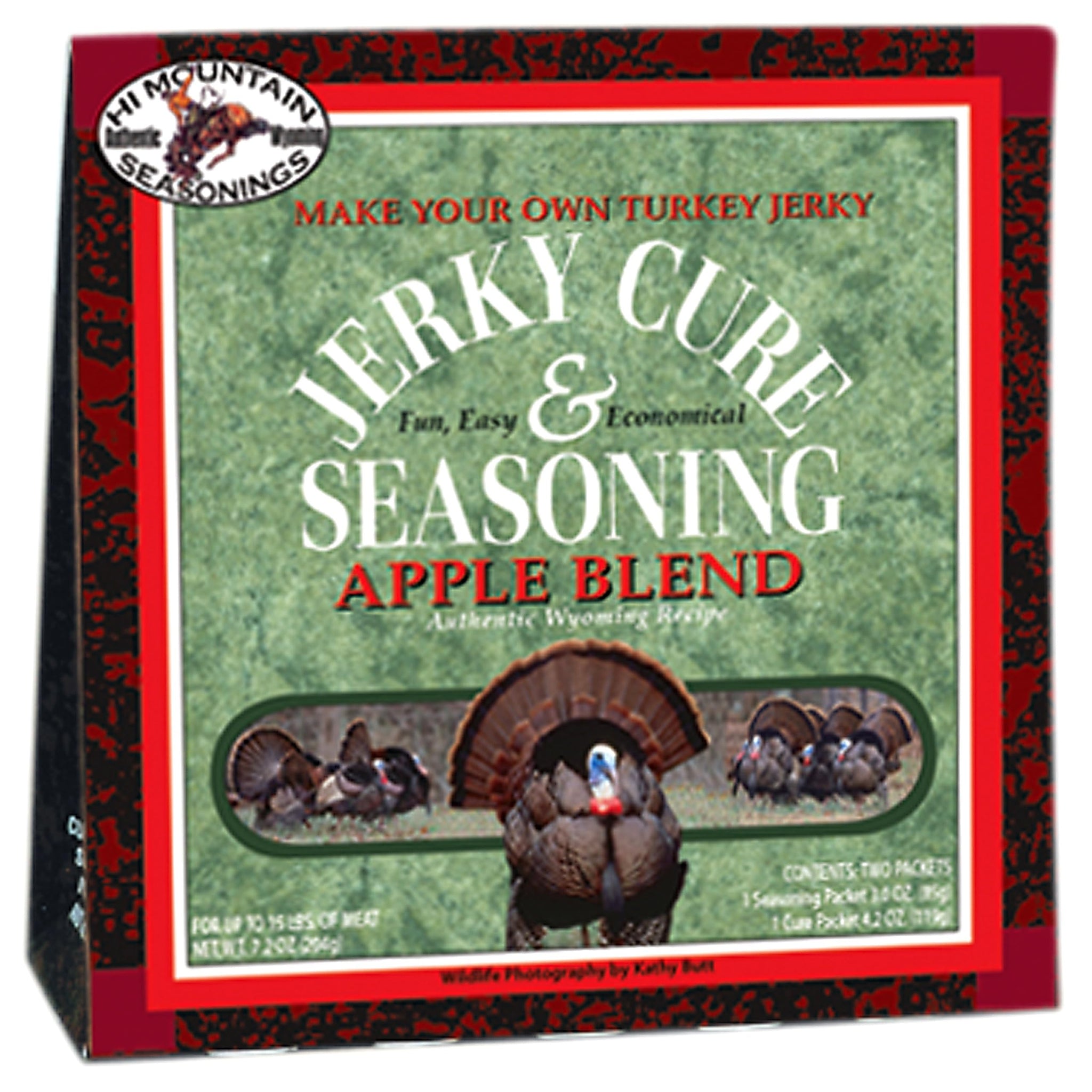 Hi Mountain Jerky Seasoning and Cure Kit | TURKEY APPLE BLEND Jerky Seasoning | Perfect for Turkey, Chicken, Poultry, Beef & Wild Game | For Smoker