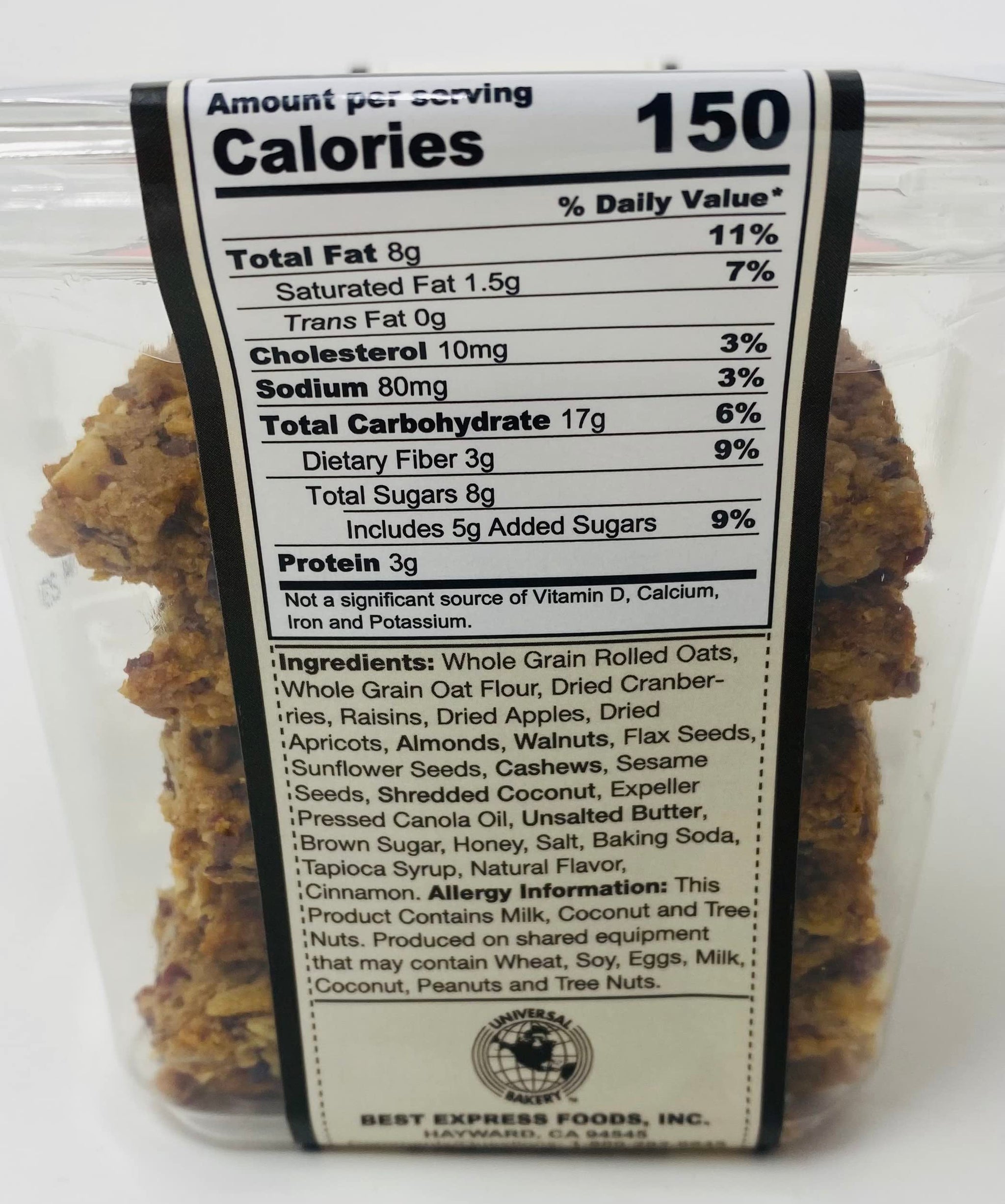 Universal Bakery Whole Grain Sunrise Energy Fruits And Nuts Bars Bundled With Kokobunch Kit 3-10oz PACK
