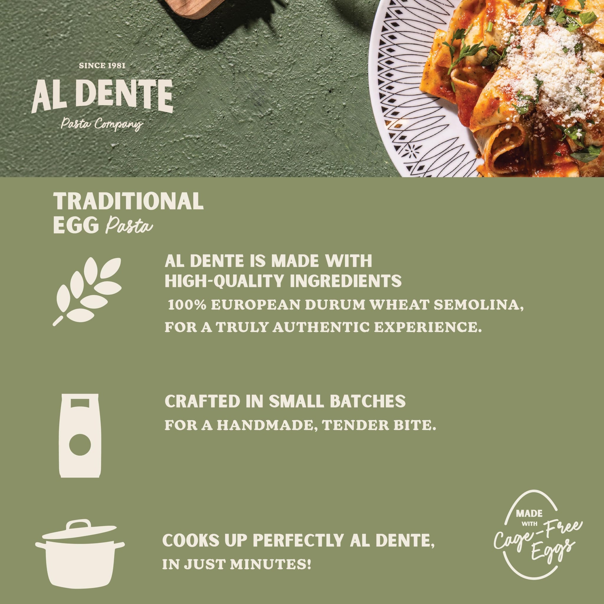 Al Dente Garlic Parsley Fettuccine, 12 oz