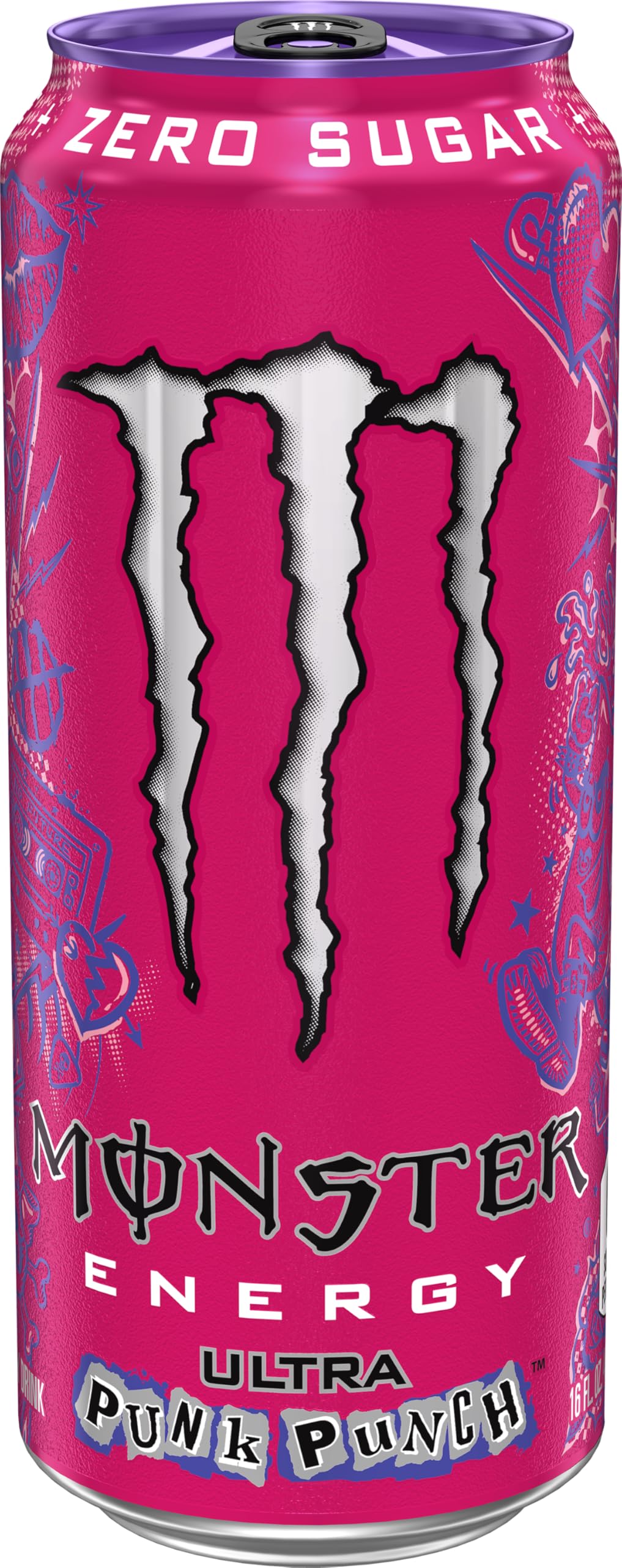 Monster Energy Ultra Punk Punch, Sugar Free Energy Drink, 16 Ounce (Pack of 15)