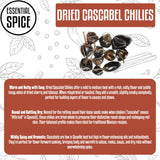 Essential Spice Dried Cascabel Chilies - Mild Heat with Nutty, Smoky Flavor - Whole Mexican Chili Pods for Salsas, Sauces, Stews & Mole - Easy