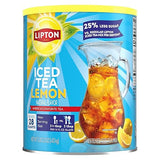 Lipton Iced Tea Mix, Lemon Flavor Black Iced Tea, Reduced Sugar, Makes 28 Quarts
