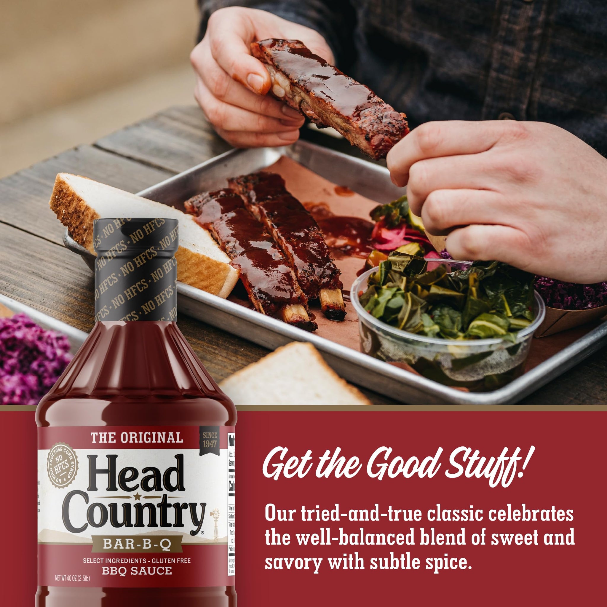 Head Country Bar-B-Q Sauce, Original, 40 Ounce (Pack of 6)