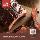 Red Duck Smoked Applewood Molasses Organic BBQ Sauce - Kansas City Style barbecue sauce, 17 ounces