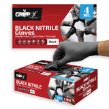 London Labs Black Nitrile Gloves Disposable Latex Free & Powder Free,4 Mil Rubber Glove, Cleaning, Cooking, Mechanic, Tattoo (200 Count, X-Large)