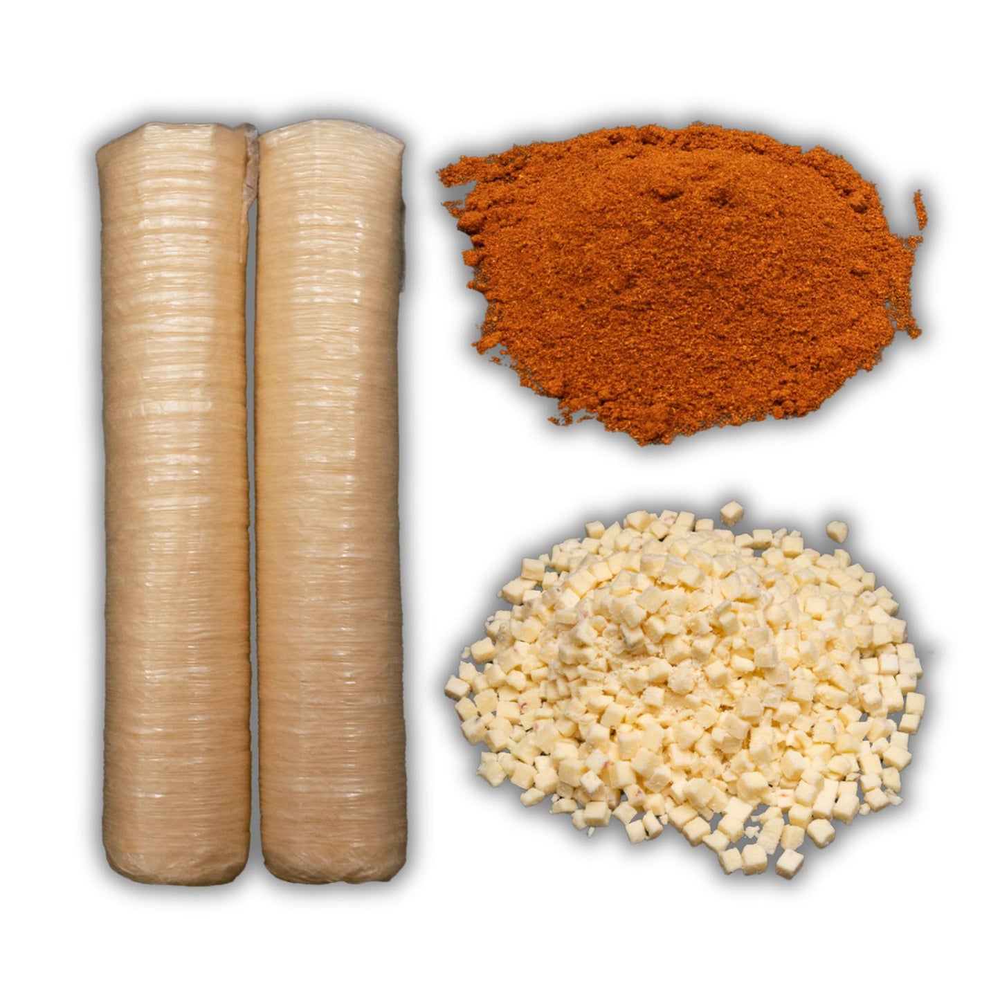 Bearded Butchers Southwest Taco Bratwurst DIY Kit - Make Flavorful Brats at Home - Includes Taco Seasoning, High Temp Pepper Jack Cheese, and 32mm