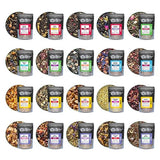 Tiesta Tea - Discovery Sampler Dry Flight Set, Loose Leaf, High to No Caffeine, Hot & Iced Up to 200 Cups, Tea Variety Pack with Green, Herbal, Black