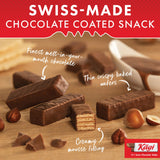 Swiss Milk Chocolate Covered Mini Wafers by Kägi, Crispy Coated Sweet Snacks, Premium Individually Wrapped Treats, Chocolate, Classic Kägi, 3 Pack