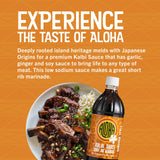 Aloha Shoyu - Kalbi Sauce - Low Sodium Sauce and Flavorful Marinade - Made in Hawaii - 24 oz. Bottle