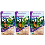 Lotus Foods Regenerative Organic Brown Basmati Rice - Gluten Free Whole Grain Heirloom Rice, Vegan, Non GMO, Use for Curries, Stir Fries, Rice Pudding, Salad, and More - 30 oz Bag (Pack of 3)