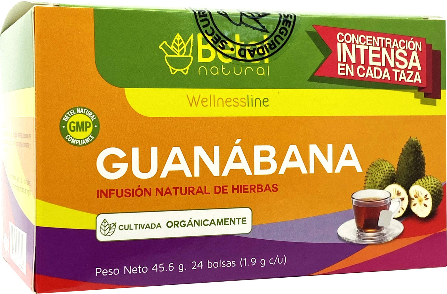 Premium Guanabana Graviola Tea Bags - Delicious Superfood - Betel Natural - 24 Tea Bags