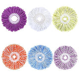YOQXHY 6 Pack Spin Mop Replacement Heads, (6.3 Inch,Round) Microfiber Mop Refills Compatible with Hurricane, Mopnado, Libman, Simpli Magic and Other