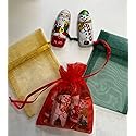 Christmas Chocolate Santa and Snowmen in Organza Bag Small Christmas Gift or Favor