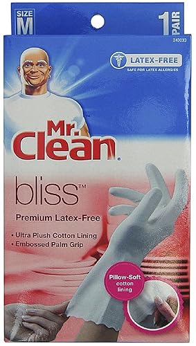 Mr. Clean Bliss Premium Latex-Free Gloves, Medium 1 pair (Pack of 5)