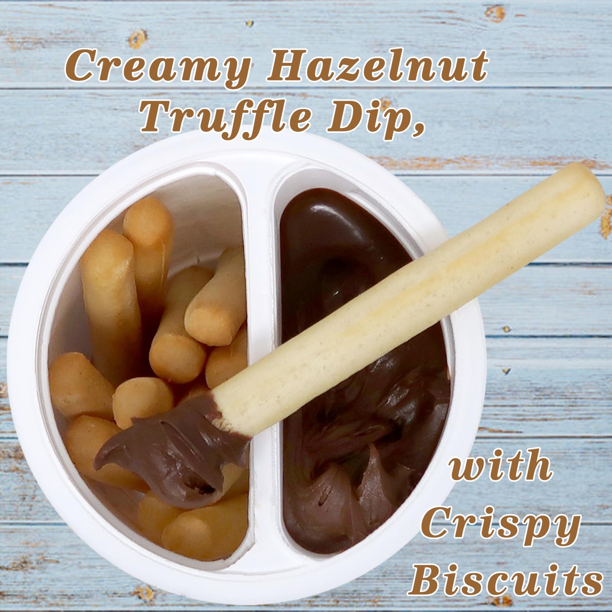Hazelnut Cocoa Spread with Biscuit Sticks - 6 Pack Individual Kids Travel Snacks On The Go Treats for Kids - Kosher Certified - Stocking Stuffers