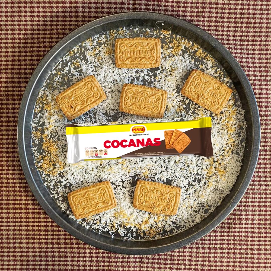 Pozuelo Cocanas Cookies | Coconut Cookies | Fresh & Crunchy | Great Dessert | 5.89 Oz (Pack of 3)