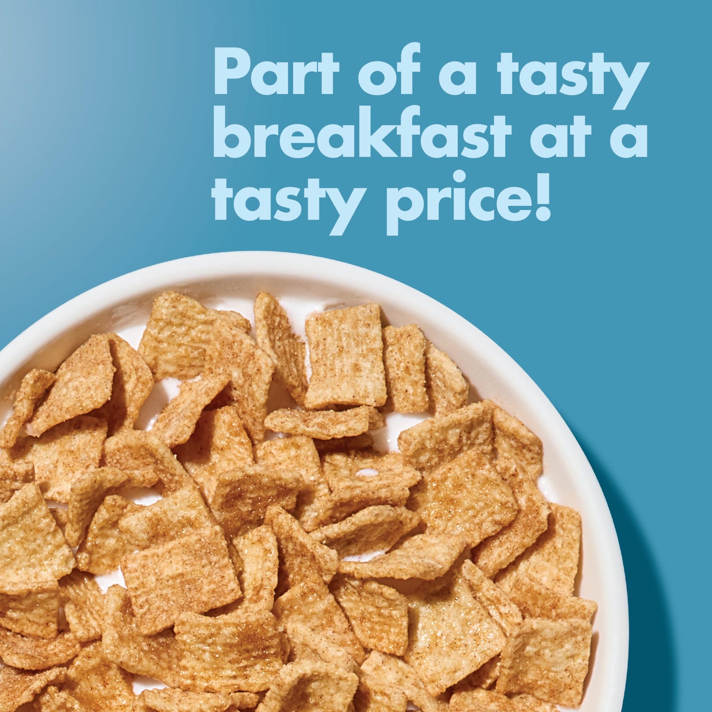 Malt-O-Meal Cinnamon Toasters Breakfast Cereal, Oven-Puffed Crispy Squares, Large Size for Family, 24 oz Resealable Bag