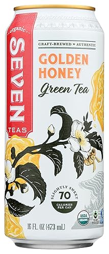 SEVEN TEAS Organic Golden Honey Green Tea, 16 FZ