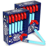Blue Fizzy Candy Cane, 12 Pack of Blue Raspberry Powder Candy Cane - Individually Wrapped Candy Canes - Christmas Holiday Indulgement - Full Size