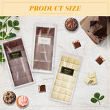 400 PCS Chocolate Bar Wrappers with 450 PCS Blessing Stickers, Self-Sealing Candy Bar Packaging for Homemade Chocolates, 2.4" × 7" Foil Wrap for Candy