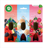 Air Wick Essential Mist Refill Multipack - Watermelon & Berries, Sea Spray & Breeze, Honeysuckle & Raspberry, 3 Count