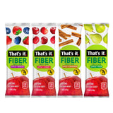 That’s it. High Fiber Fruit Bars Variety Pack (12 Count) - Cinnamon, Pear, Mixed Berries & Cherry, 7g Fiber from Real Fruit, 3-4 Ingredients, No Added