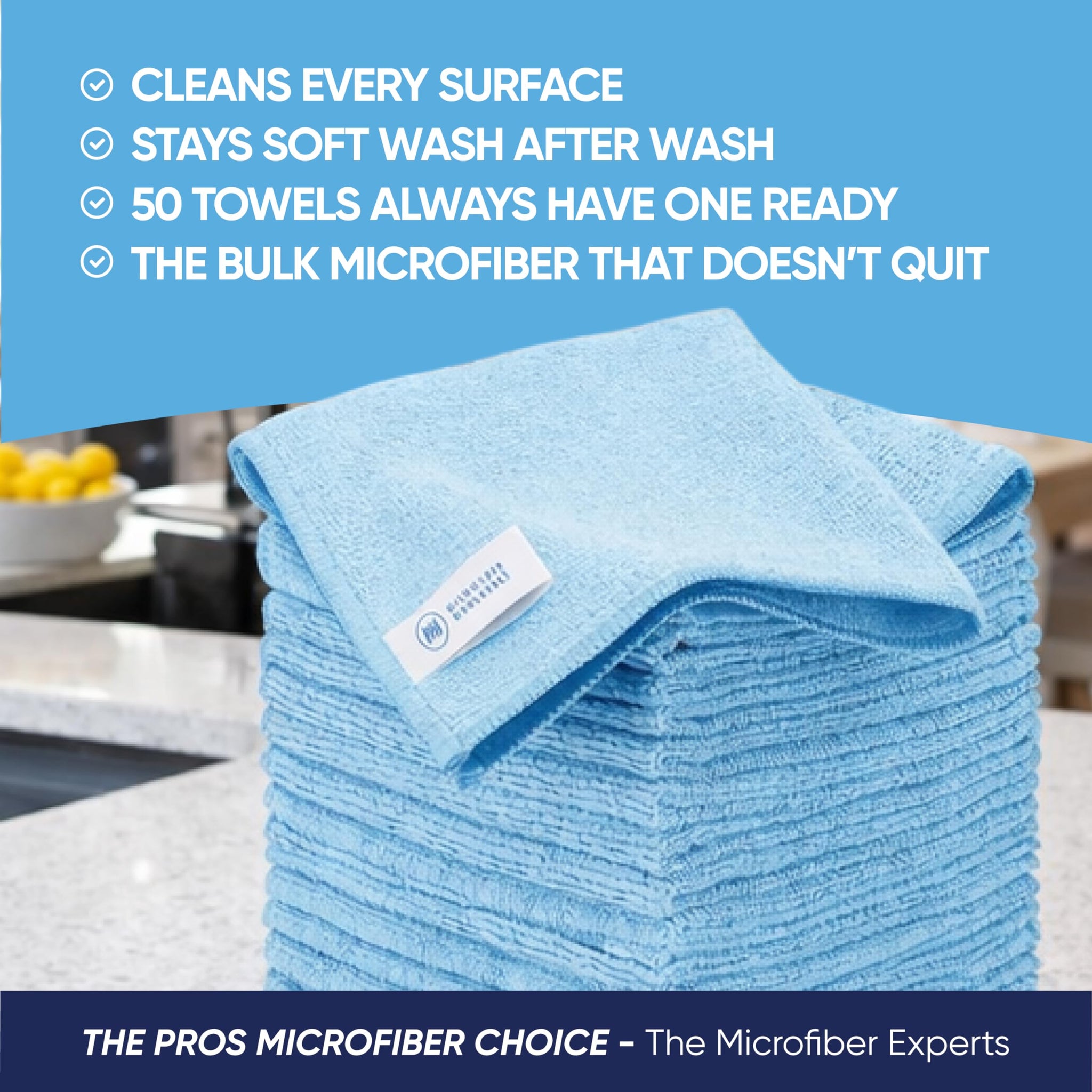 12" x 12" Microfiber Cleaning Cloths (50 Pack) - Reusable Towels, Wash Rags, Dust Cloth, All-Purpose: Kitchen, Dish, Cars, Shop, Glass (Red)