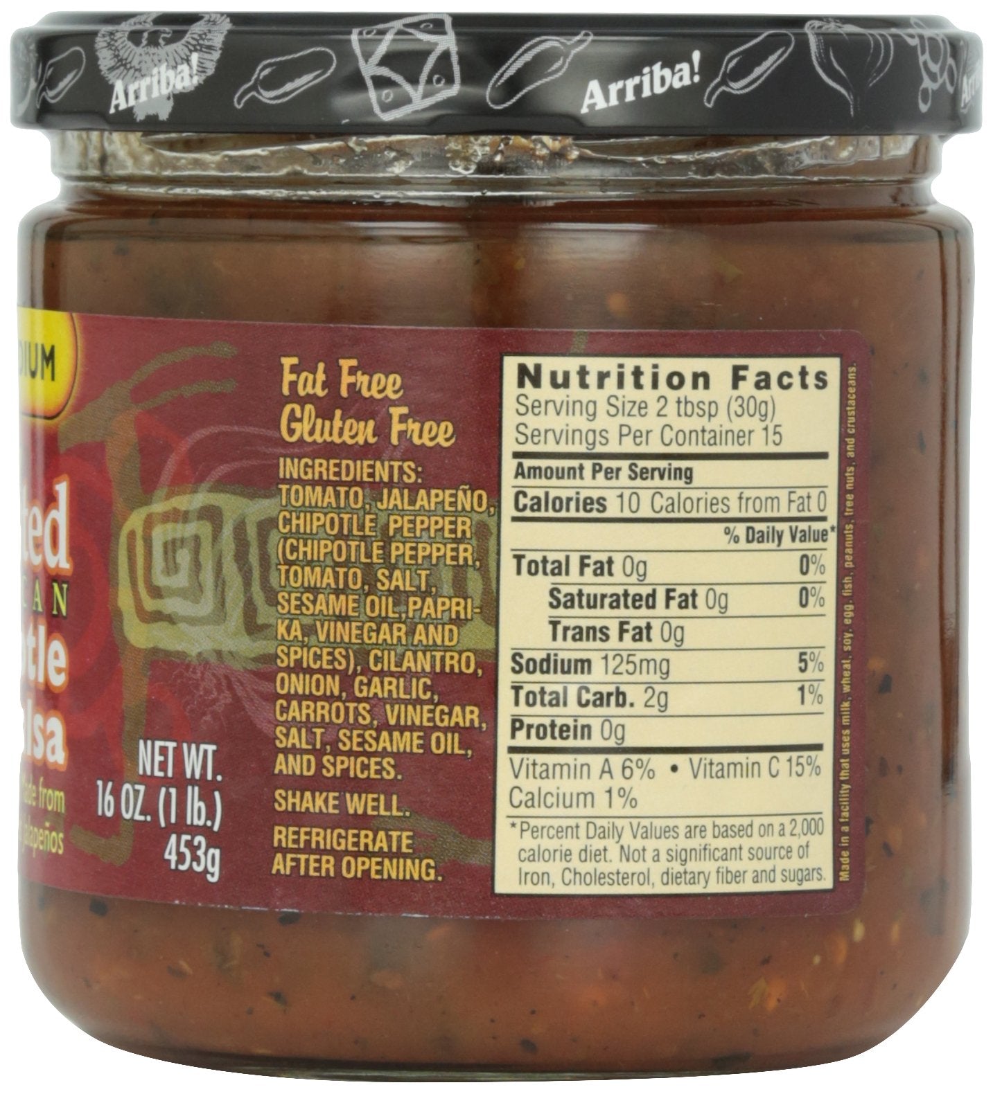 Arriba Salsa Fire Roasted Mexican Chipotle Medium - 16 oz
