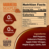 Sugar Bob's Finest Kind, Hot Sauce Variety Pack & Gift Set, Includes Vermont Maple Sriracha, Jalapeno and Habanero Hot Sauces, (Pack of 3)