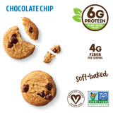 Lenny & Larry's The Complete Crunchy Cookie, Chocolate Chip, 6g Plant Protein, Vegan, Non-GMO, 4.25 Ounce Pouch (Pack of 6)