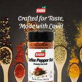 Badia Coffee Pepper Seasoning, 6.5 oz - Chili Pepper, Coffee, Garlic, Brown Sugar Blend for Smoky Sweet Rub, Gluten Free, No Msg