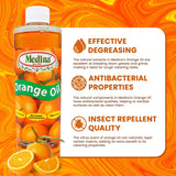 Medina Orange Oil Cleaner & Degreaser Concentrate - All Purpose Orange Oil Cleaner, Cabinet Cleaner Degreaser, Wood Degreaser for Kitchen Cabinets