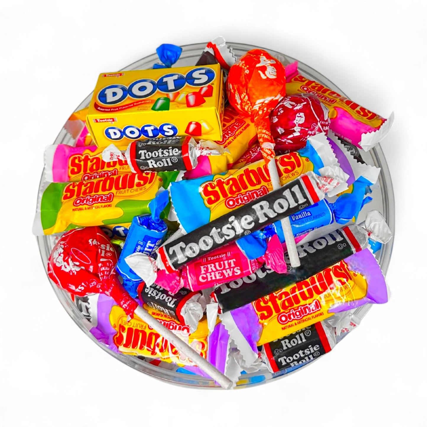 American Classic 1.5 lb Candy Mix Starburst, Tootsie Roll, Dots, Fruit Chews, Tootsie Pops Individually Wrapped Variety Pack for Holidays, Office