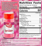 Bakers Choice Pink Sprinkles for Baking - Jimmies Sprinkles for Ice Cream Toppings - Dairy Free, Kosher 2.8 oz