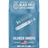 Black Rifle Coffee Company Silencer Smooth, 5 lb Bag, Ground Coffee Light Roast - Roasted Blend Made from Arabica Beans - Colombian & Brazilian Beans