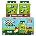 GoGo squeeZ No Sugar Added Applesauce and Fruit Puree, Apple Cinnamon, 3.2 oz Pouches (Pack of 12), Fruit Snacks for Kids, Gluten Free, Nut Free