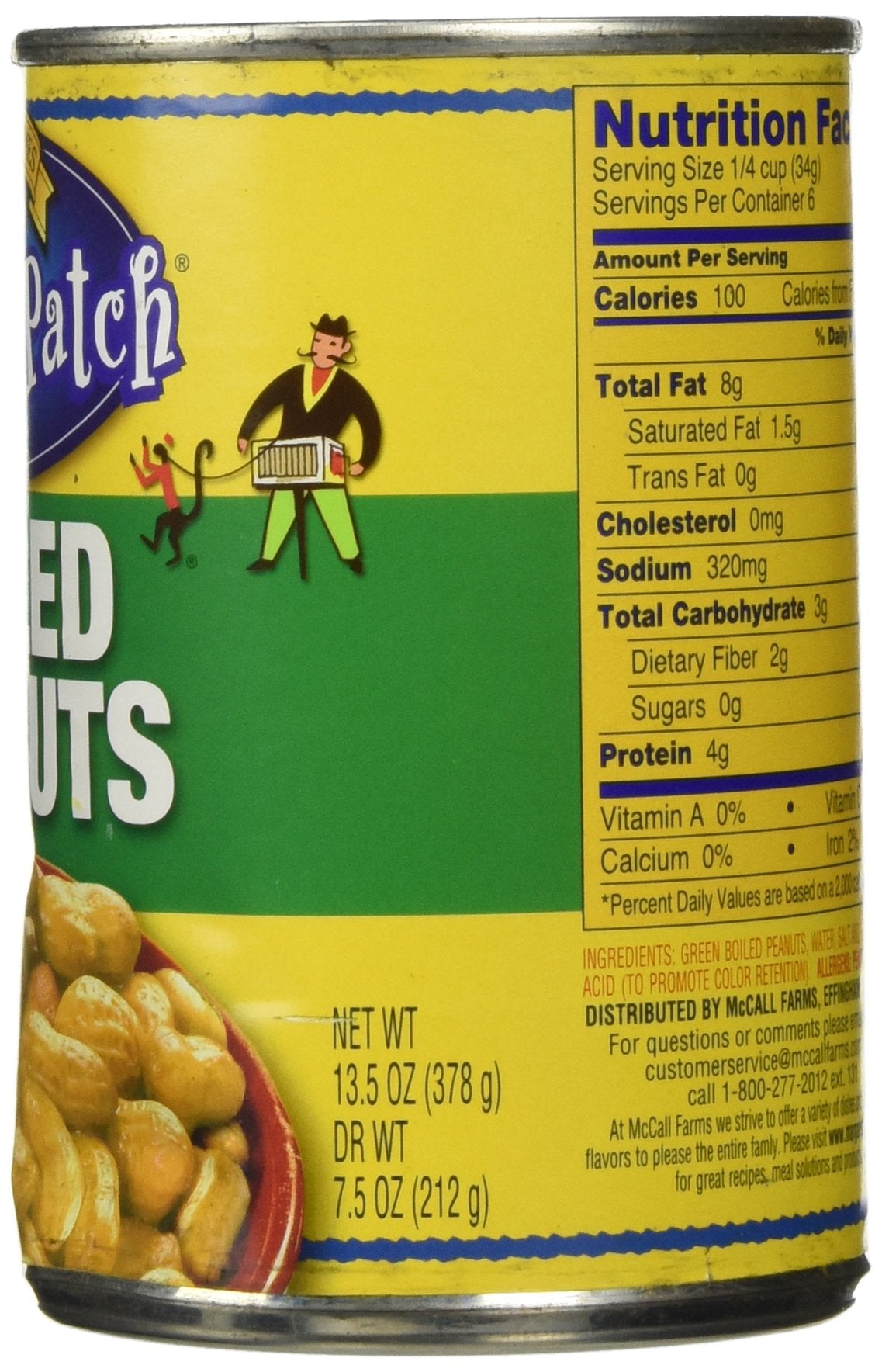 Margaret Holmes, Green Boiled Peanuts, 13.5oz Cans (Pack of 12)