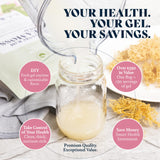 HAPPY FOX Organic Sea Moss Raw Gold Makes 170oz of Seamoss Gel Rich in Vitamins & Minerals, Certified Non-GMO, Wildcrafted, Sundried Superfood - 8oz